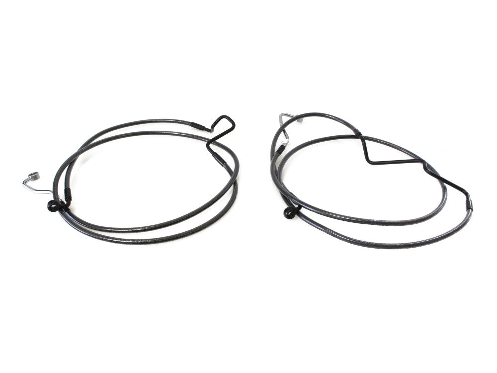 +4in. Over Length Lower Front Brake Line – Black Pearl. Fits Touring 2014-2023