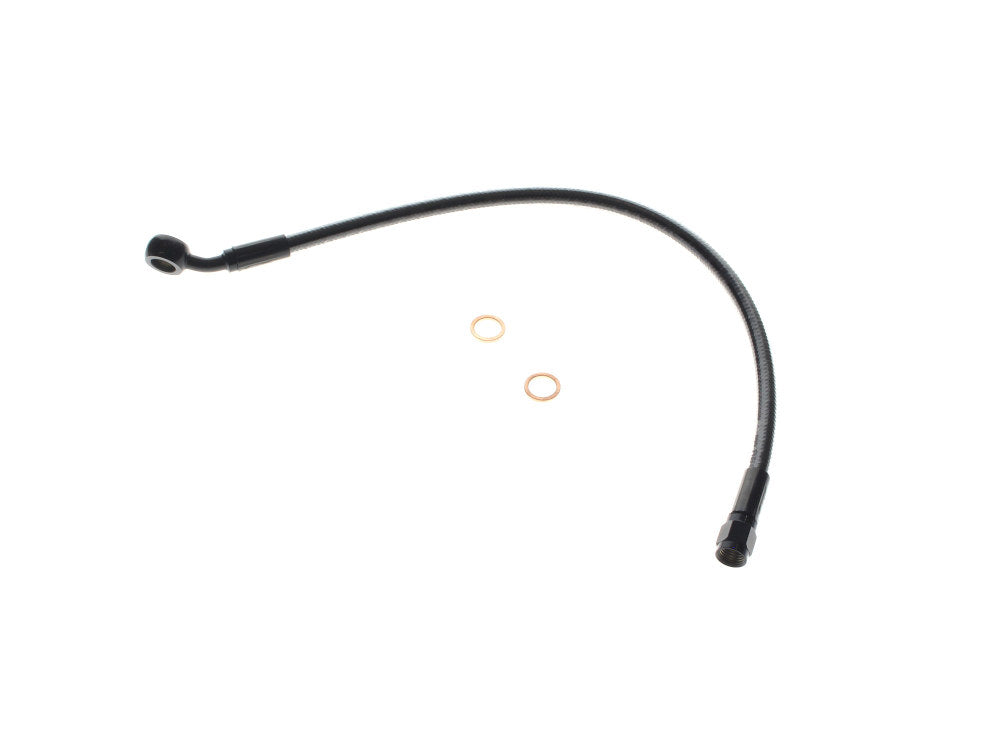 15in. Upper Front Brake Line with 10mm x 35 Degree Banjo – Black Pearl.