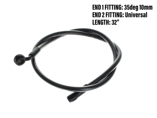 32in. Upper Front Brake Line with 10mm x 35 Degree Banjo – Black Pearl.