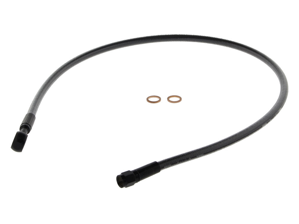 28in. Upper Front Brake Line with 10mm x 180 Degree Banjo – Black Pearl.