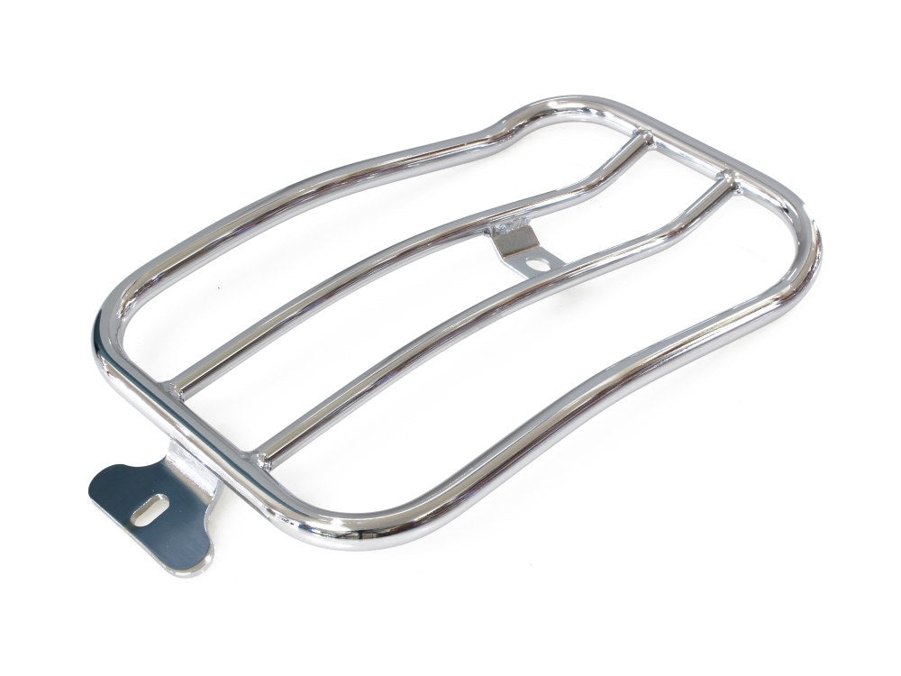 Solo Seat Luggage Rack – Chrome. Fits FX Softail 2007-2015 & Cross Bones 2008-2011