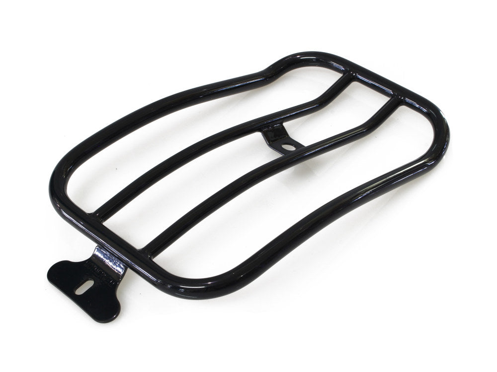 Solo Seat Luggage Rack – Gloss Black. Fits FX Softail 2007-2015 & Cross Bones 2008-2011