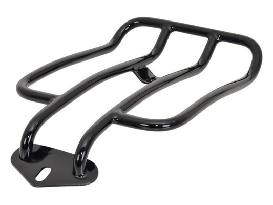 Solo Seat Luggage Rack – Gloss Black. Fits Sportster 2004-2021