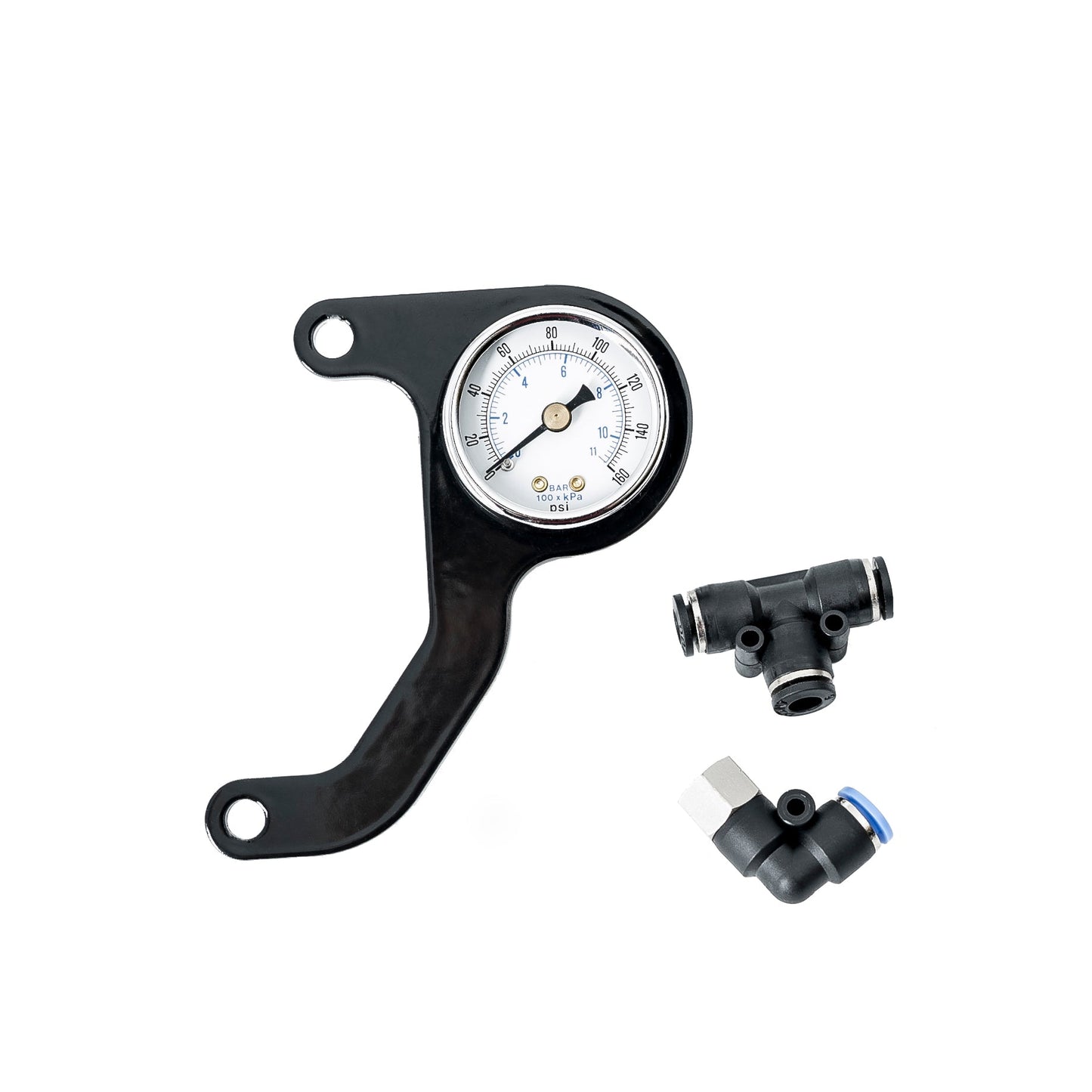 V-Rod Rocker Box Mounted Air Ride Pressure Gauge Kit