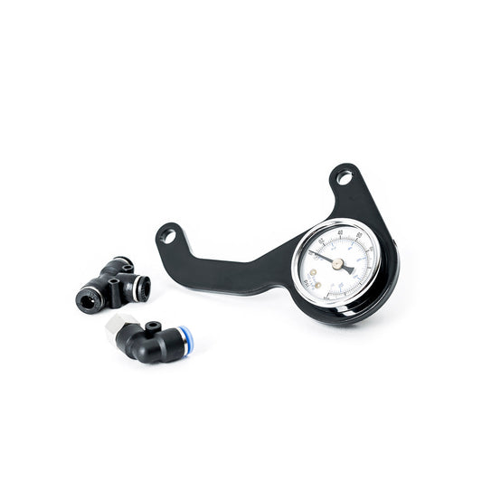 V-Rod Rocker Box Mounted Air Ride Pressure Gauge Kit