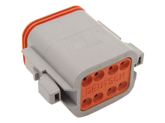 8-Wire Deutsch Plug with Wedgelock – Grey.