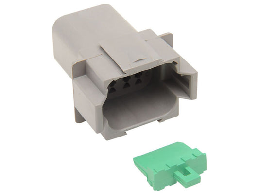 8-Wire Deutsch Receptacle with Wedgelock – Grey.