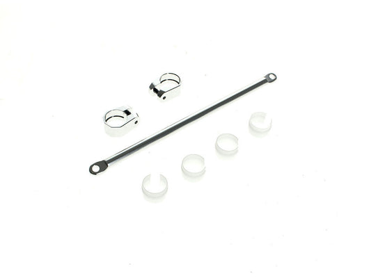 V-Twin Handlebar Crossbar with Clamps – Silver.