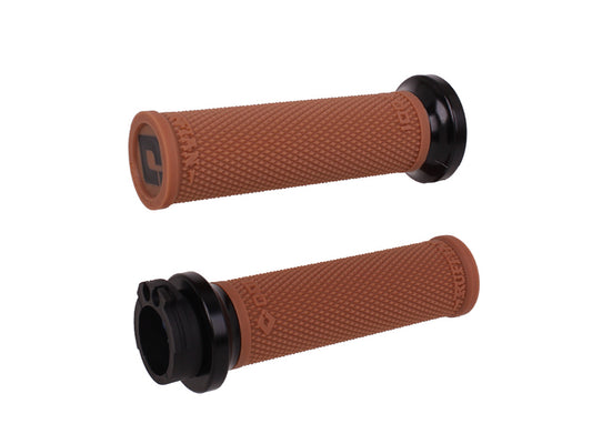 Ruffian Lock-On Handgrips – Gum Rubber/Black. Fits H-D with Throttle Cable.