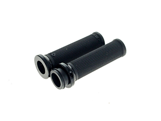 Ruffian Lock-On Handgrips – Black/Black. Fits Big Twin 2008-2024 with Throttle-by-Wire