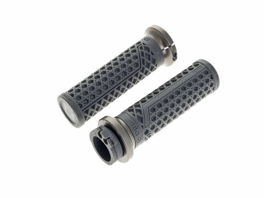 Vans Signature Lock-On Handgrips – Graphite/Gun Metal. Fits H-D with Throttle Cable.