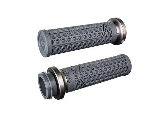 Vans Signature Lock-On Handgrips – Graphite/Gun Metal. Fits Indian Touring 2018up.