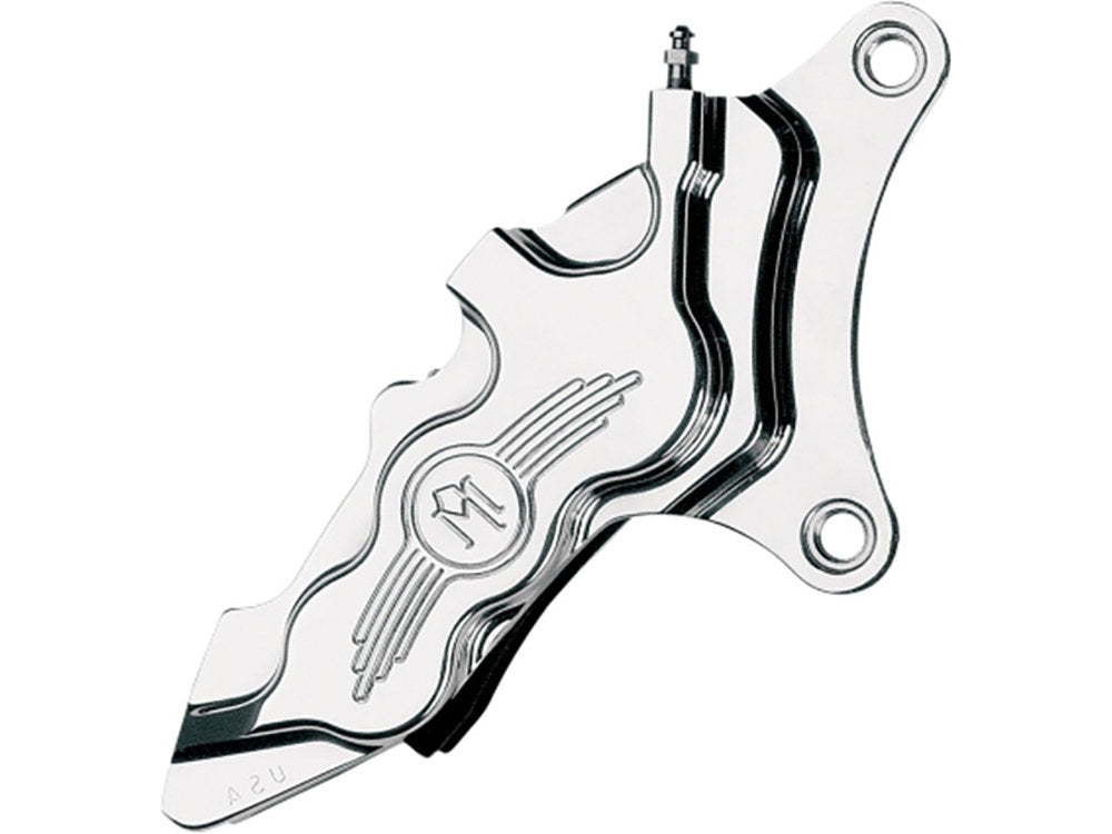 Right Hand Front 6 Piston Caliper – Chrome. Fits most Big Twin 1984-1999 & Sportster 1984-1999 Models with 11.5in. Disc Rotor.