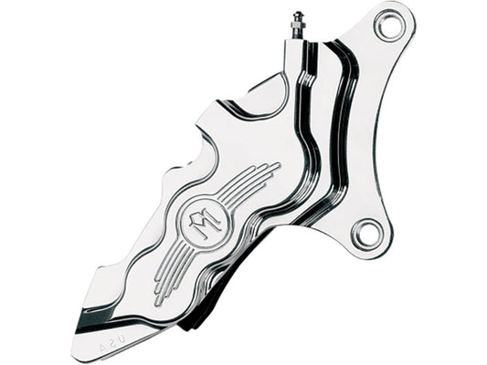 Right Hand Front 6 Piston Caliper – Chrome. Fits most Big Twin 1984-1999 & Sportster 1984-1999 Models with 11.5in. Disc Rotor.