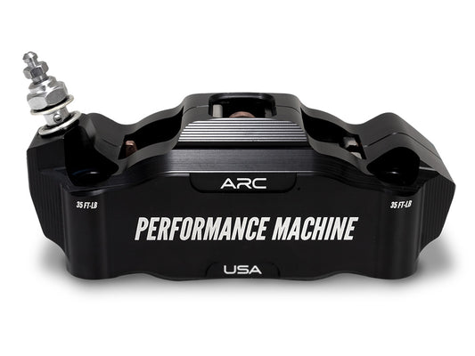 Left Hand Front Race Series Radial 4 Piston Caliper – Black