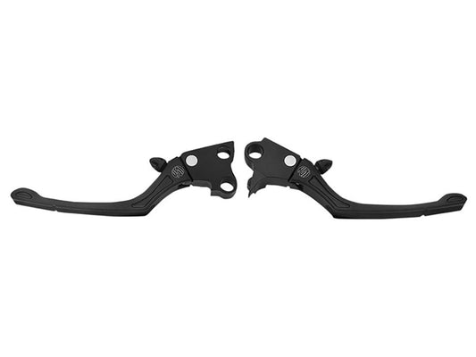 Adjustable Regulator Levers – Black Ops. Fits Softail 1996-2014, Dyna 1996-2017, Touring 1996-2007 & Sportster 1996-2003.