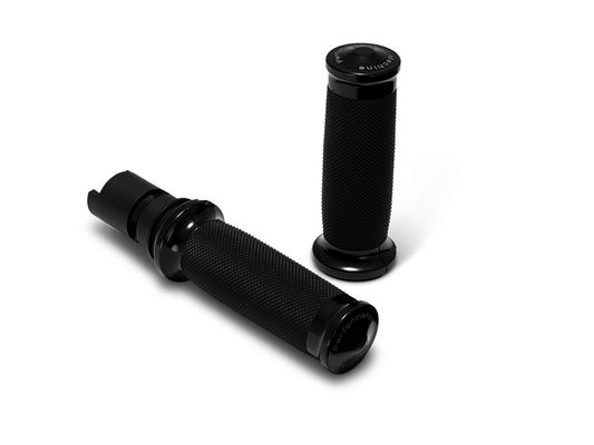 Contour Handgrips – Black. Fits CVO Touring 2023up, Street Glide & Road Glide 2024up, Touring 2025up & Softail 2025up