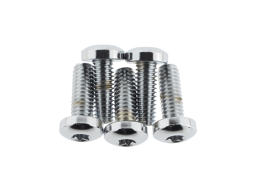 Front Disc Rotor Bolts – Chrome. Fits H-D Big Twin 1984up & Sportster 1984-2021.