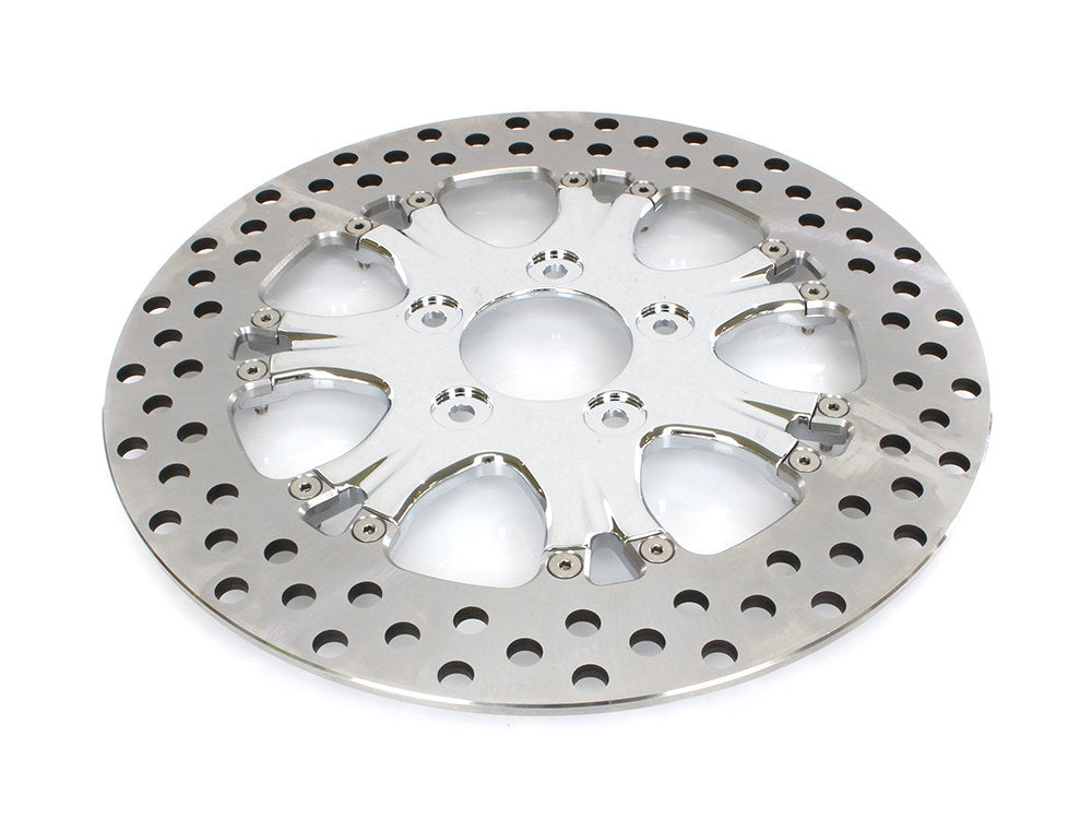 11.5in. Left Hand Front & Right Hand Front Heathen & Paramount Disc Rotor – Chrome. Fits H-D 1984up with 11-1/2in. Disc Rotor(s).