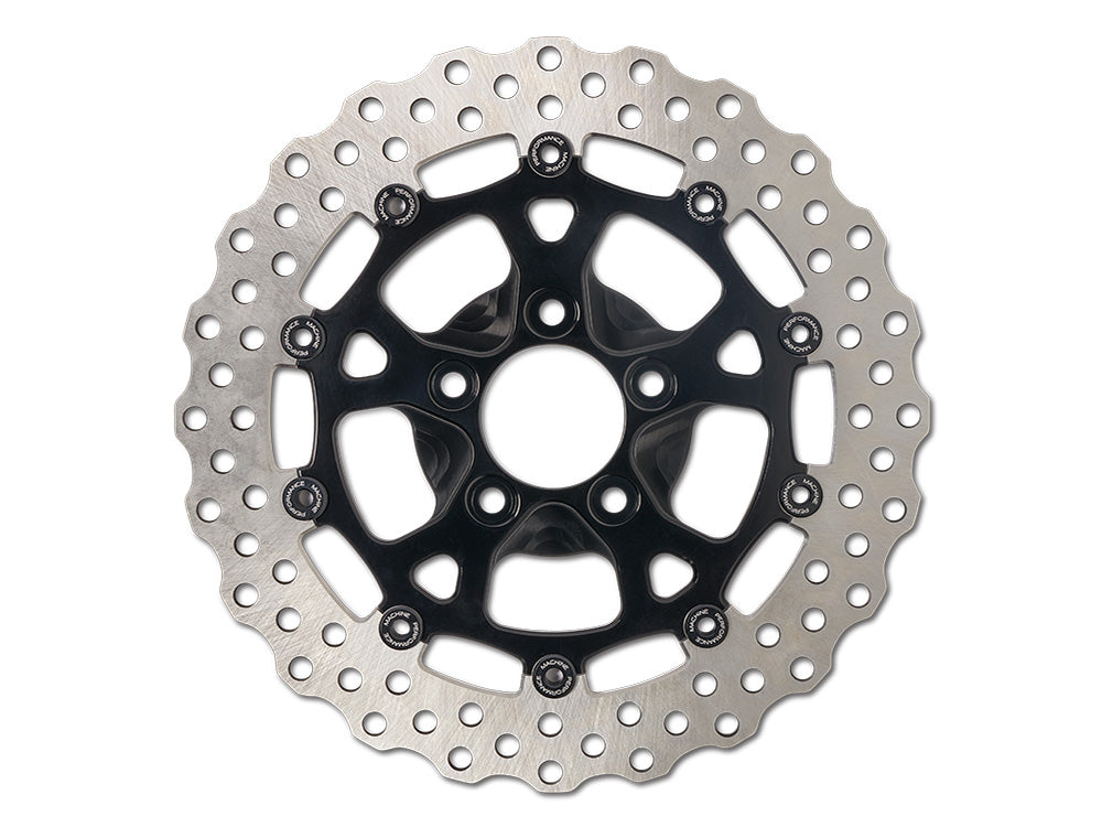 12.6in. Front Dominator Disc Rotor – Black Anodized. Fits Touring 2024up with Custom Wheel and Hub Mounted 320mm Rotors.