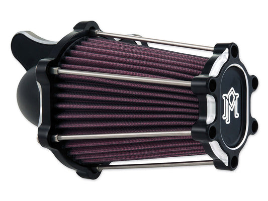 FastAir Air Cleaner Kit – Black Contrast Cut. Fits Big Twin 1993-2017 with CV Carb or Cable Operated Delphi EFI