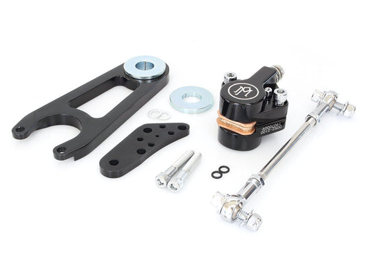 Left Hand or Right Hand Caliper & Mounting Bracket – Black Contrast Cut. Fits Custom Springer with 3/4in. Axle & 11.5in. Disc Rotor.