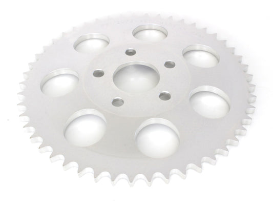 49 Tooth, 6mm Offset Rear Chain Sprocket – Silver. Fits Big Twin 1973-1999 & Sportster 1979-1981.