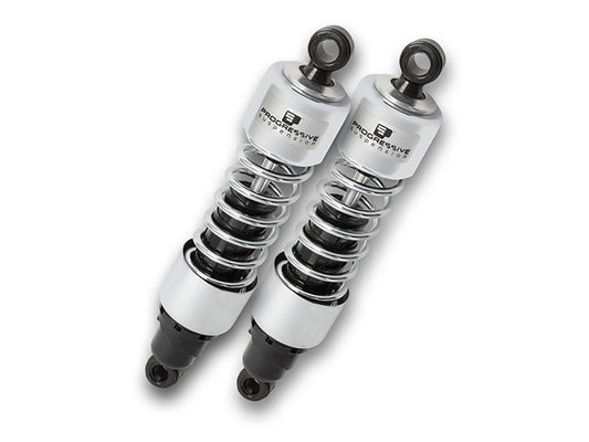 412 Series, 11in. Rear Shock Absorbers – Chrome. Fits 4Spd Big Twin 1973-1986