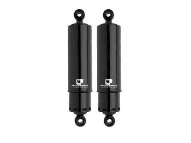 412 Series, 12in. Rear Shock Absorbers with Full Covers & Black Finish. Fits Dyna 1991-2017.