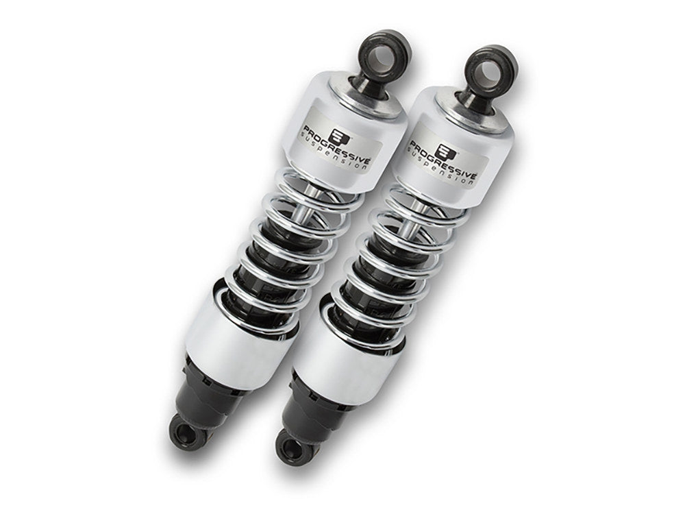 412 Series, 11.5in. Heavy Duty Spring Rate Rear Shock Absorbers – Chrome. Fits Sportster 2004-2021