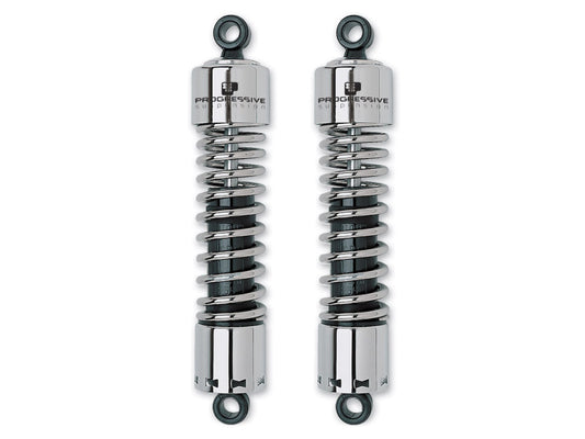 412 Series, 12in. Heavy Duty Spring Rate Rear Shock Absorbers – Chrome. Fits Street 2015-2020