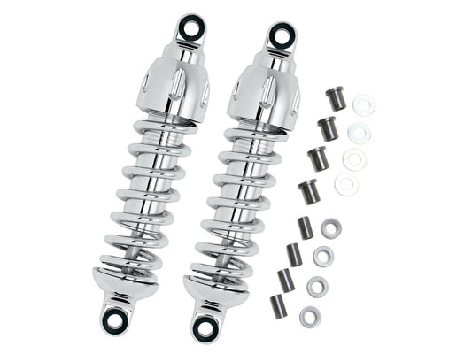 430 Series, 12in. Standard Spring Rate Rear Shock Absorbers – Chrome. Fits Dyna 1991-2017.