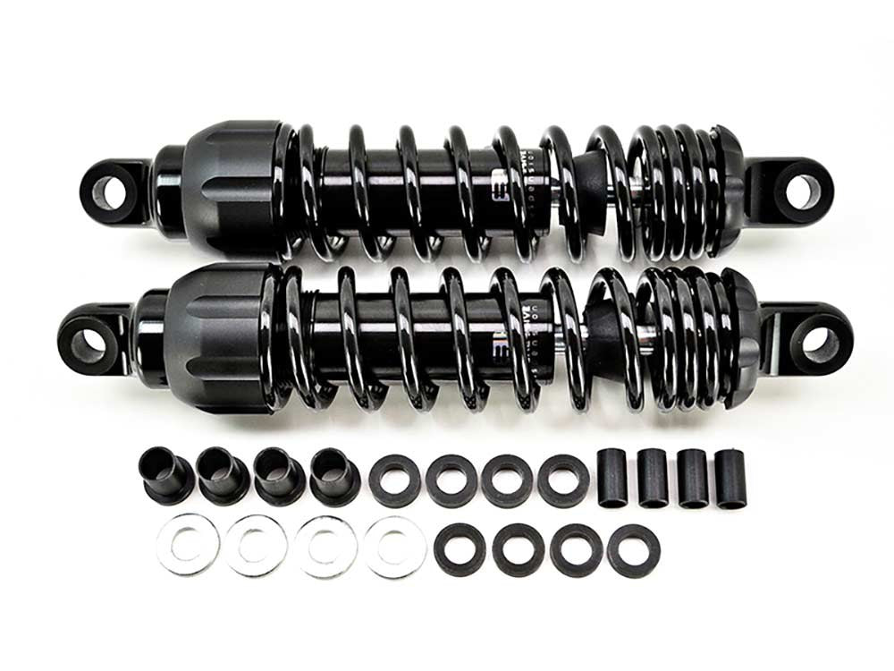 444 Series, 12in. Standard Spring Rate Rear Shock Absorbers – Black. Fits Dyna 1991-2017.