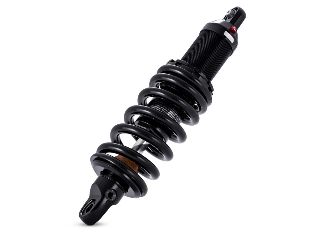 465 Series, 12.2in. Heavy Duty Spring Rate Rear Shock Absorber – Black. Fits Softail 2018up.