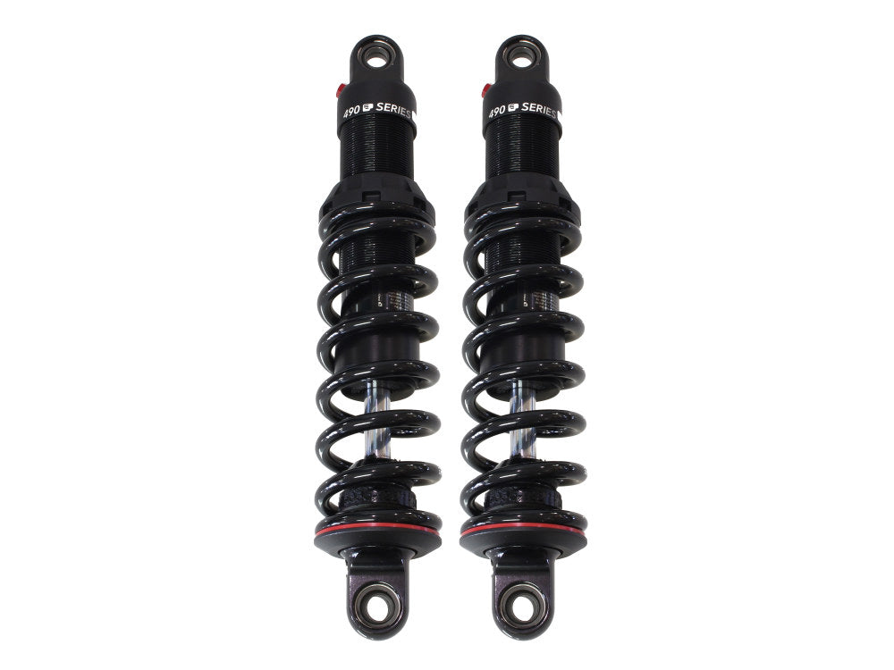 490 Series, 12.5in. Rear Shock Absorbers – Black. Fits Dyna 2006-2017.