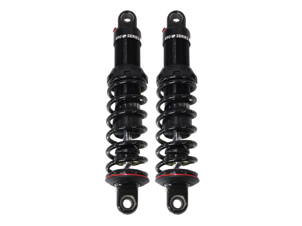 490 Series, 12in. Rear Shock Absorbers – Black. Fits Sportster 2004-2021