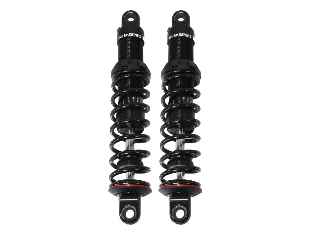 490 Series, 13in. Rear Shock Absorbers – Black. Fits Sportster 2004-2021