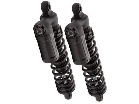 970 Series, 13.5in. Rear Shock Absorbers – Black. Fits Dyna 1991-2017.