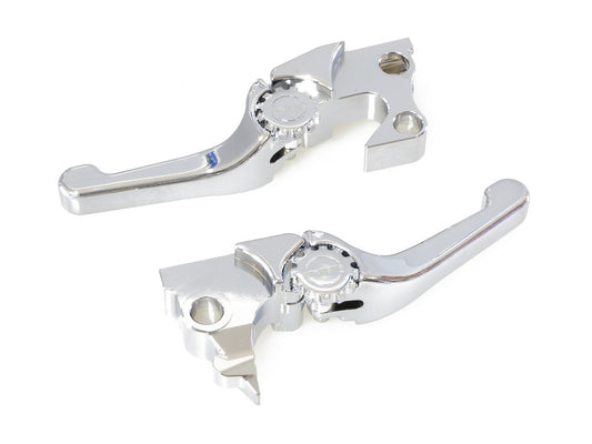 Adjustable Shorty Anthem Levers – Chrome. Fits Sportster 2014-2021.