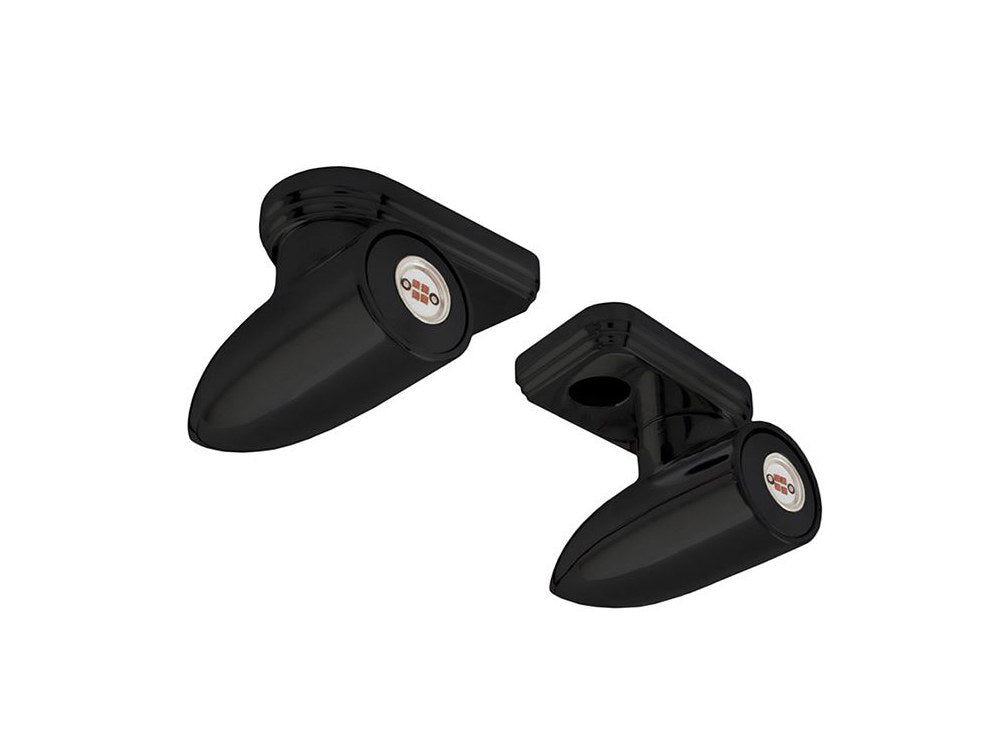 Bullet Pro Series Under Perch Turn Signals – Black. Fits most 1996up Hand Controls.