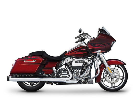 4in. Slip-On Mufflers – Chrome with Black End Caps. Fits Touring 2017up.