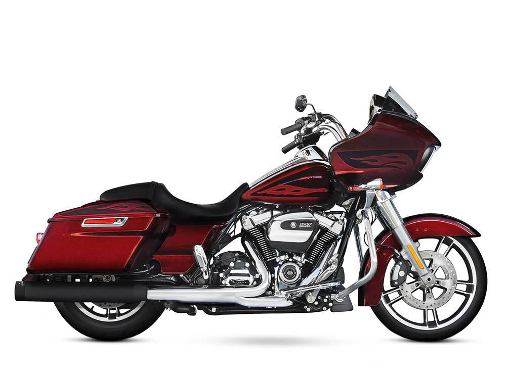 4in. Slip-On Mufflers – Black with Black End Caps. Fits Touring 2017up.