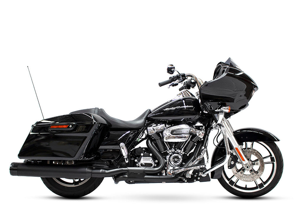 4-1/2in. MotoPro 45 Traditional Slip-On Mufflers – Black with Black End Caps. Fits Touring 2017up.