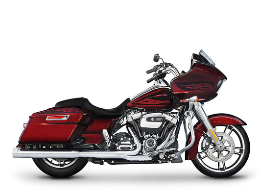 4in. DBX40 Slip-On Mufflers  – Chrome with Chrome End Caps. Fits Touring 2017up.