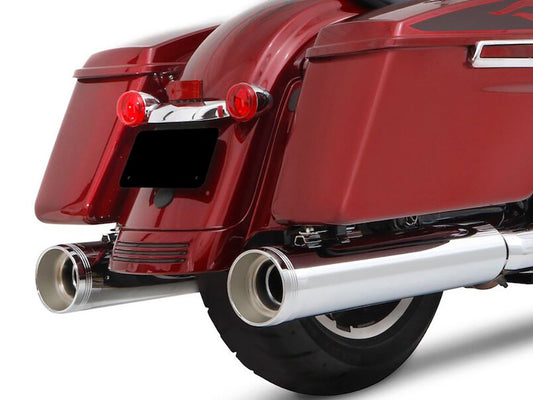 4-1/2in. DBX45 Slip-On Mufflers – Chrome with Chrome End Caps. Fits Touring 2017up.