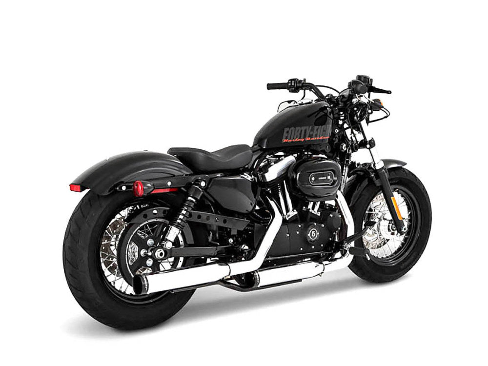 3in. Slip-On Mufflers – Chrome with Black End Caps. Fits Sportster 2014-2021