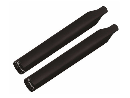 4in. Slip-On Mufflers – Black with Black End Caps. Fits Indian Big Twin 2014up with Hard Saddle Bags.