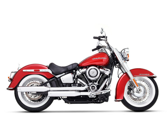 3-1/2in. Slip-On Mufflers – Chrome with Chrome End Caps. Fits Heritage Classic 2018-2024 & Deluxe 2018-2020