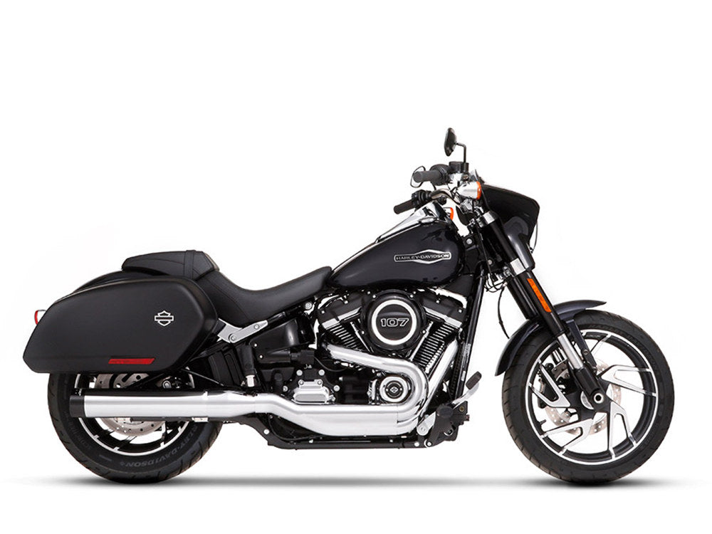 4in. Slip-On Muffler – Chrome with Black End Cap. Fits Sport Glide 2018-2024