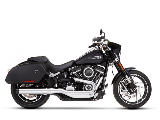 4in. Slip-On Muffler – Chrome with Black End Cap. Fits Sport Glide 2018-2024